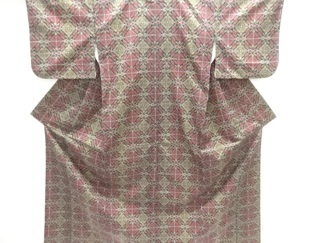 抽象模様織り出し西陣伝承紬着物